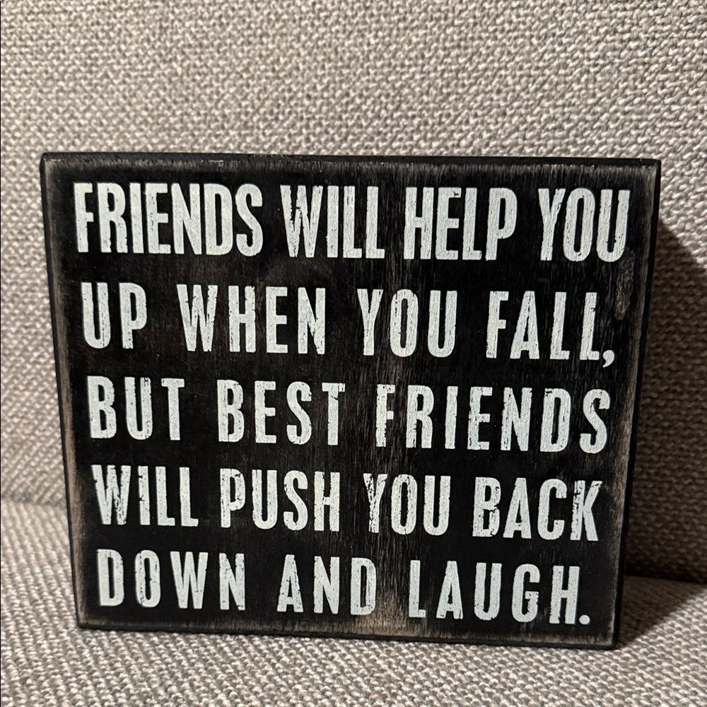Black and White Inspirational Quote Plaque